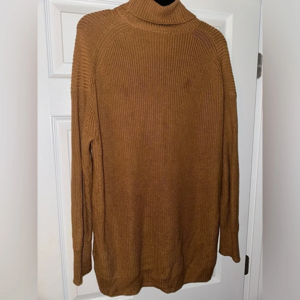 J Crew Brown Turtleneck Sweater Dress